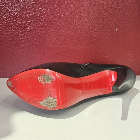 Louboutin Black Black Daffodil Leather Heels - Picture 9 of 9